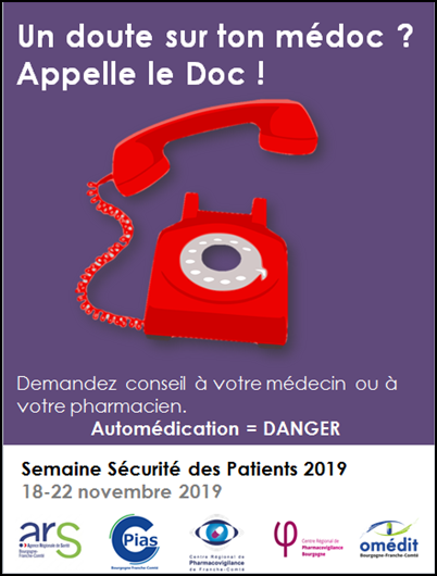 Affiche n°4 de la semaine de sécurité du patient 2019